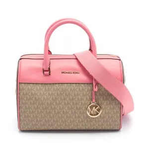 Michael Kors  pink Coated Canvas Leather Handbag (Pre-Owned)