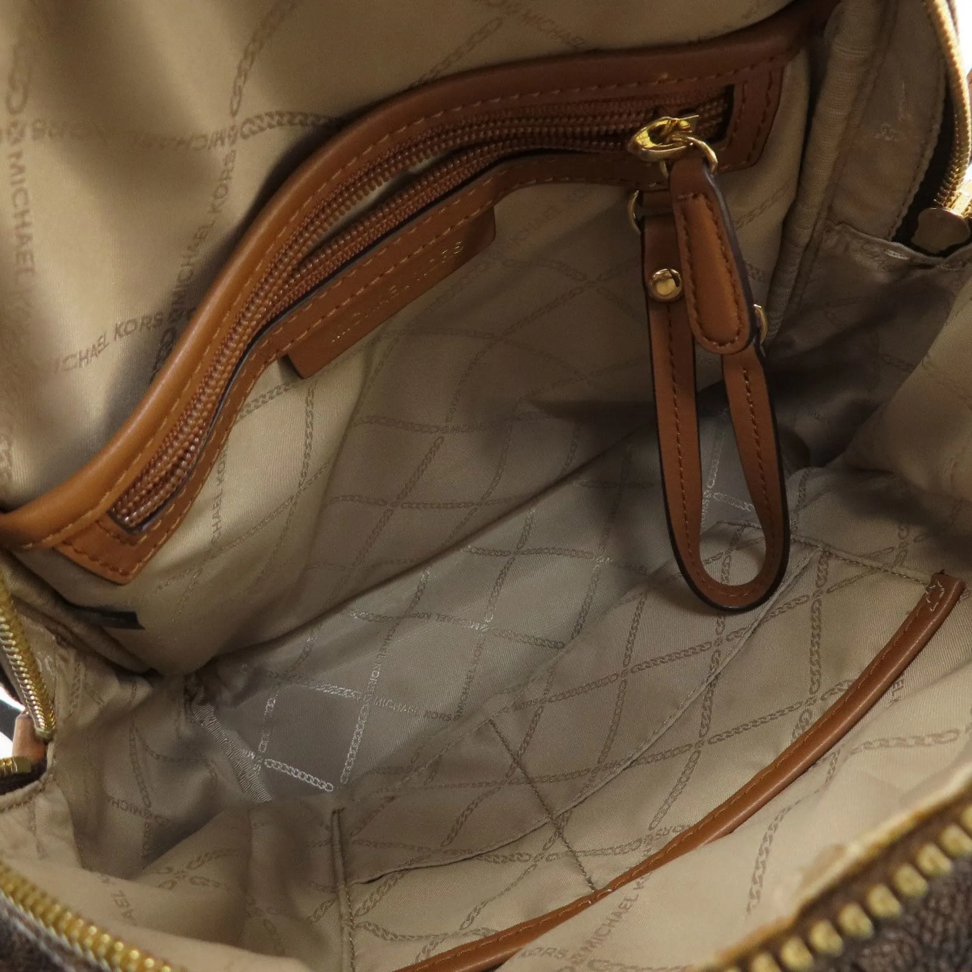 Michael Kors Rhea Canvas Backpack Bag (Pre-Owned)