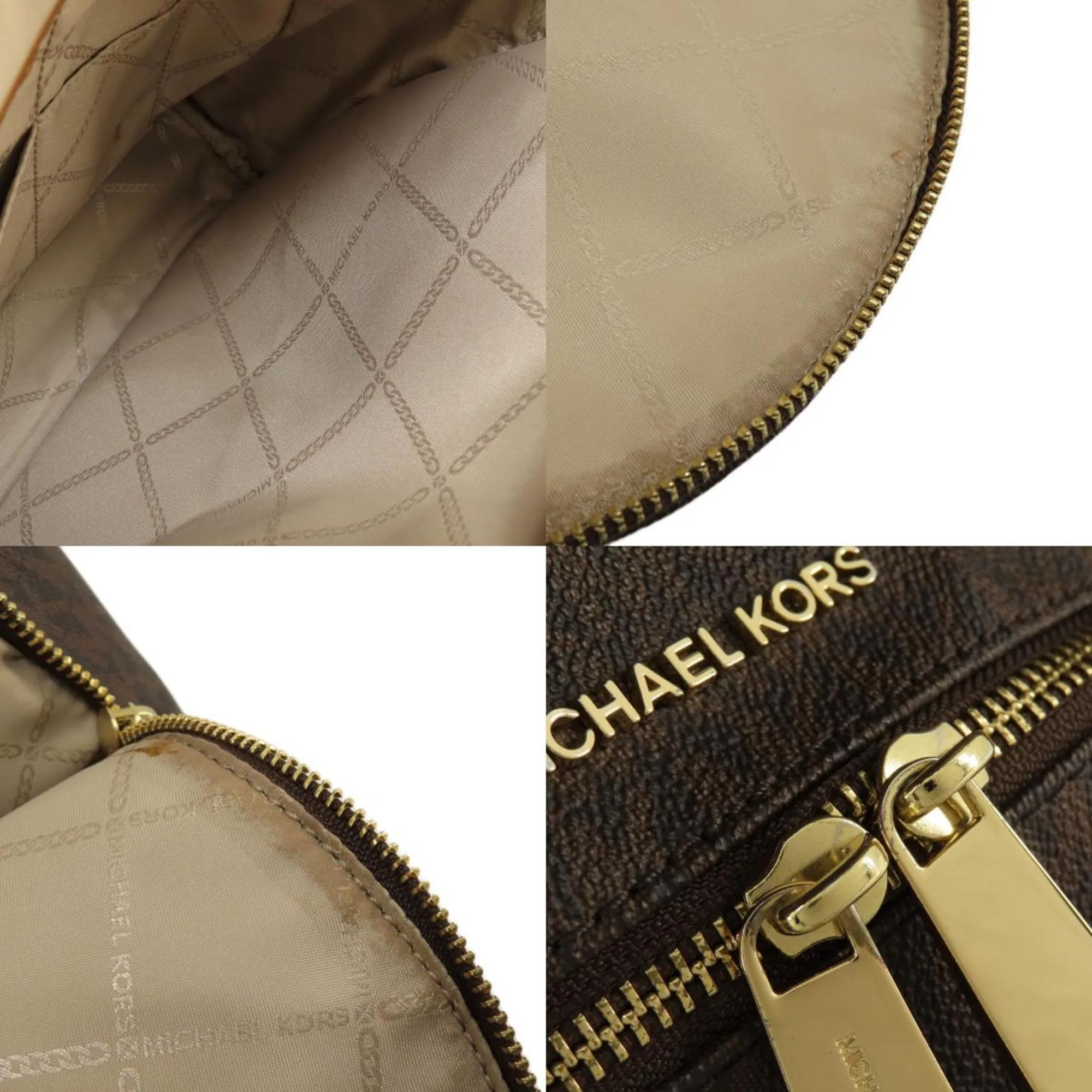 Michael Kors Rhea Canvas Backpack Bag (Pre-Owned)