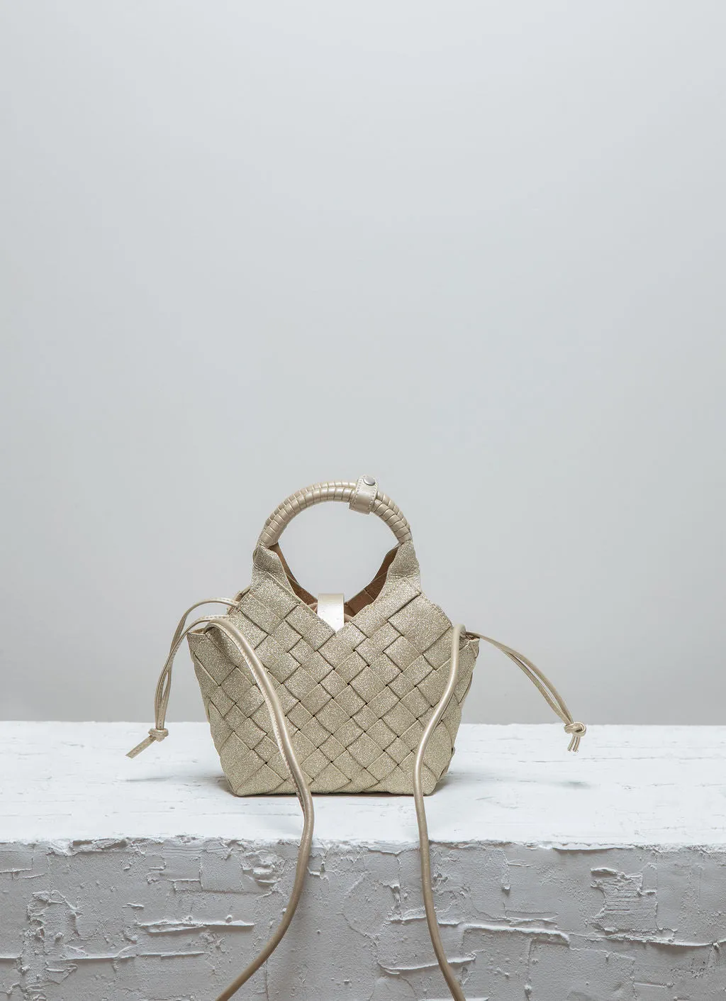 MISU MINI Sparkling Gold Crossbody bag