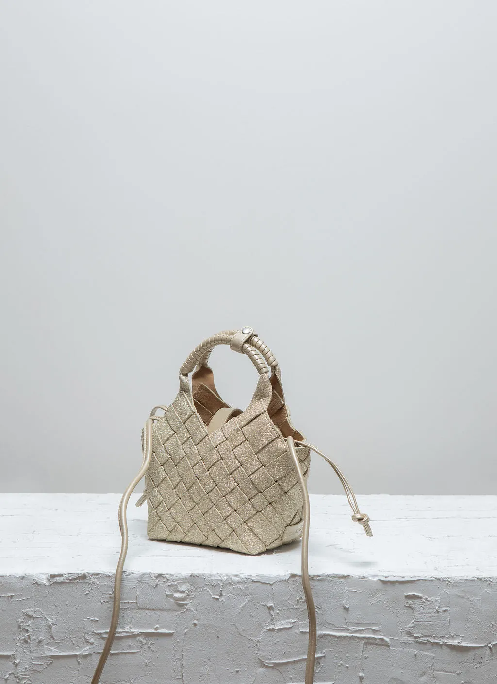 MISU MINI Sparkling Gold Crossbody bag