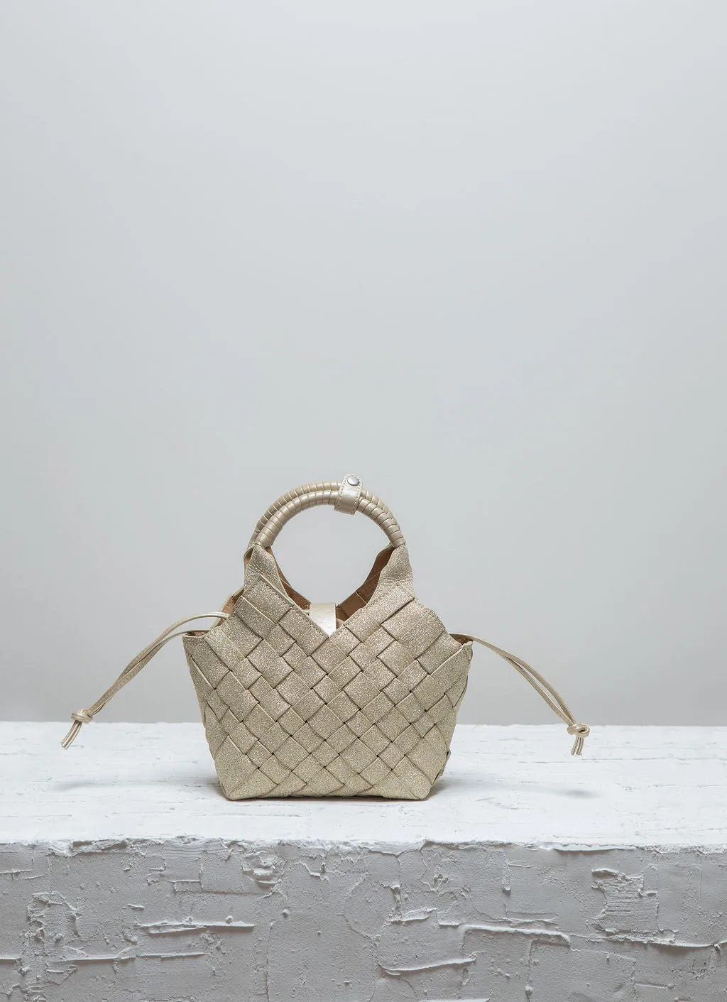 MISU MINI Sparkling Gold Crossbody bag