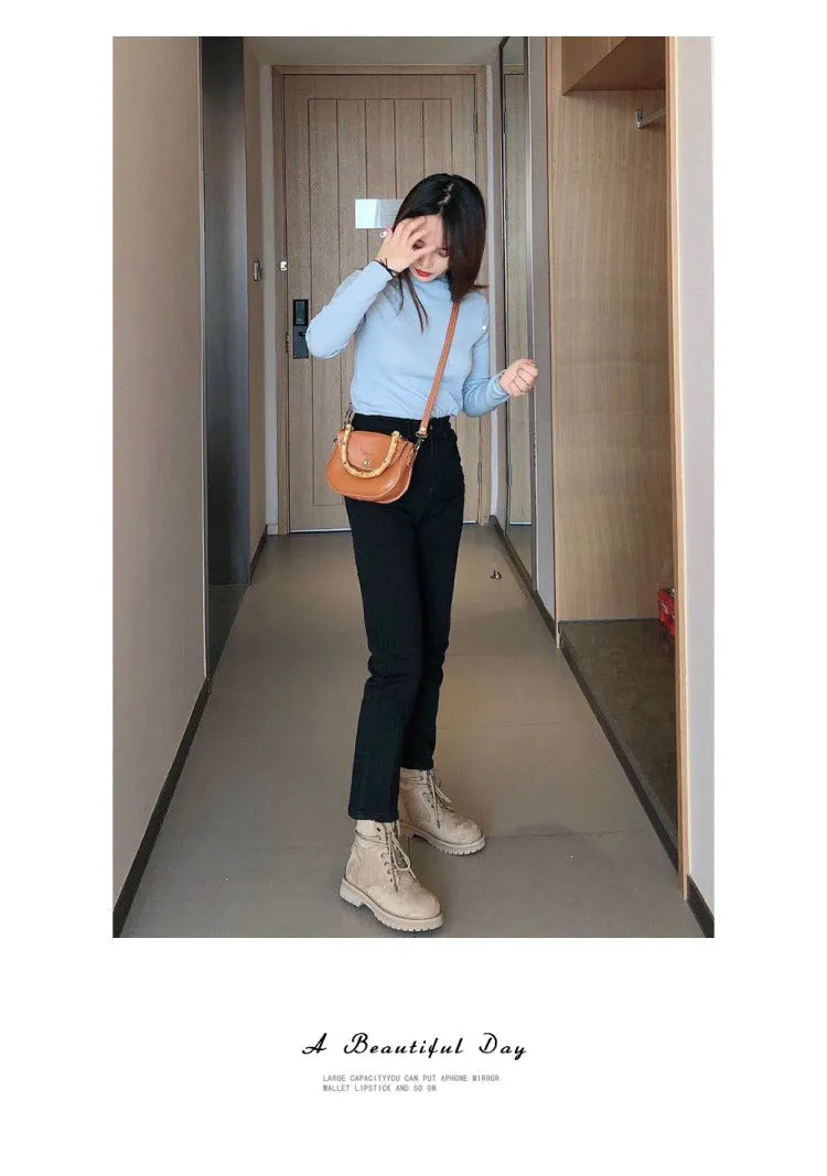 Off-White LEATHER Small Cute HandBag WOMEN SHOULDER BAG Saddle Crossbody Purse FOR WOMEN