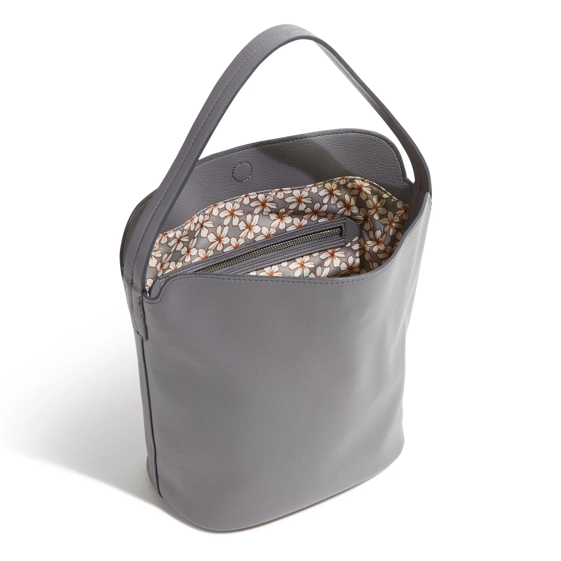 Outlet Faux Leather Slouchy Bucket Shoulder Bag