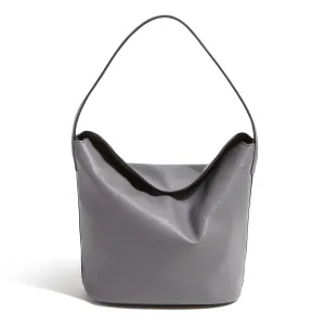 Outlet Faux Leather Slouchy Bucket Shoulder Bag