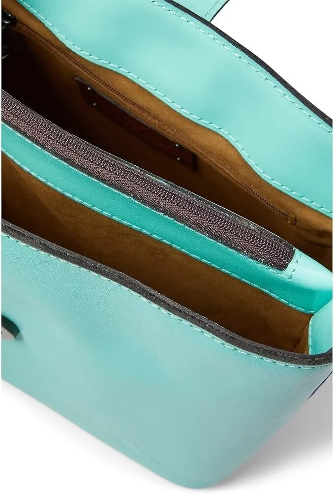 Patricia Nash Irving Bucket Bag Womens Mint Green Leather Crossbody Strap JDM456