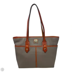 Pebble Grain Double Pocket Tote Handbag Designer By Dooney And Bourke, Size: Large