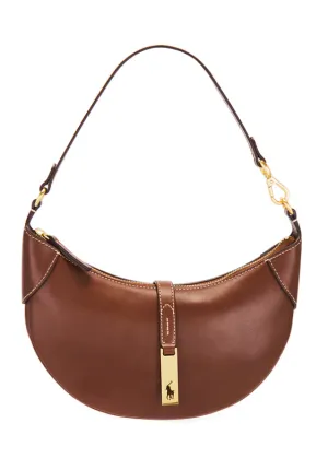Polo Ralph Lauren brown Polo ID leather mini shoulder bag