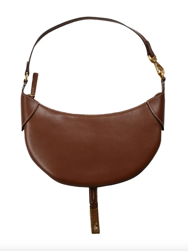 Polo Ralph Lauren brown Polo ID leather mini shoulder bag