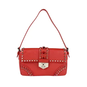 Prada Color Leather Metal Shoulder Bag (Pre-Owned)
