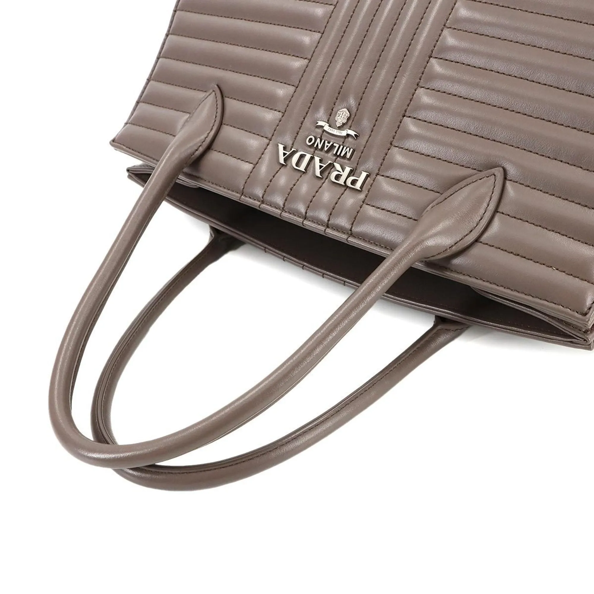 Prada Leather Handbag Shoulder Bag (Pre-Owned)