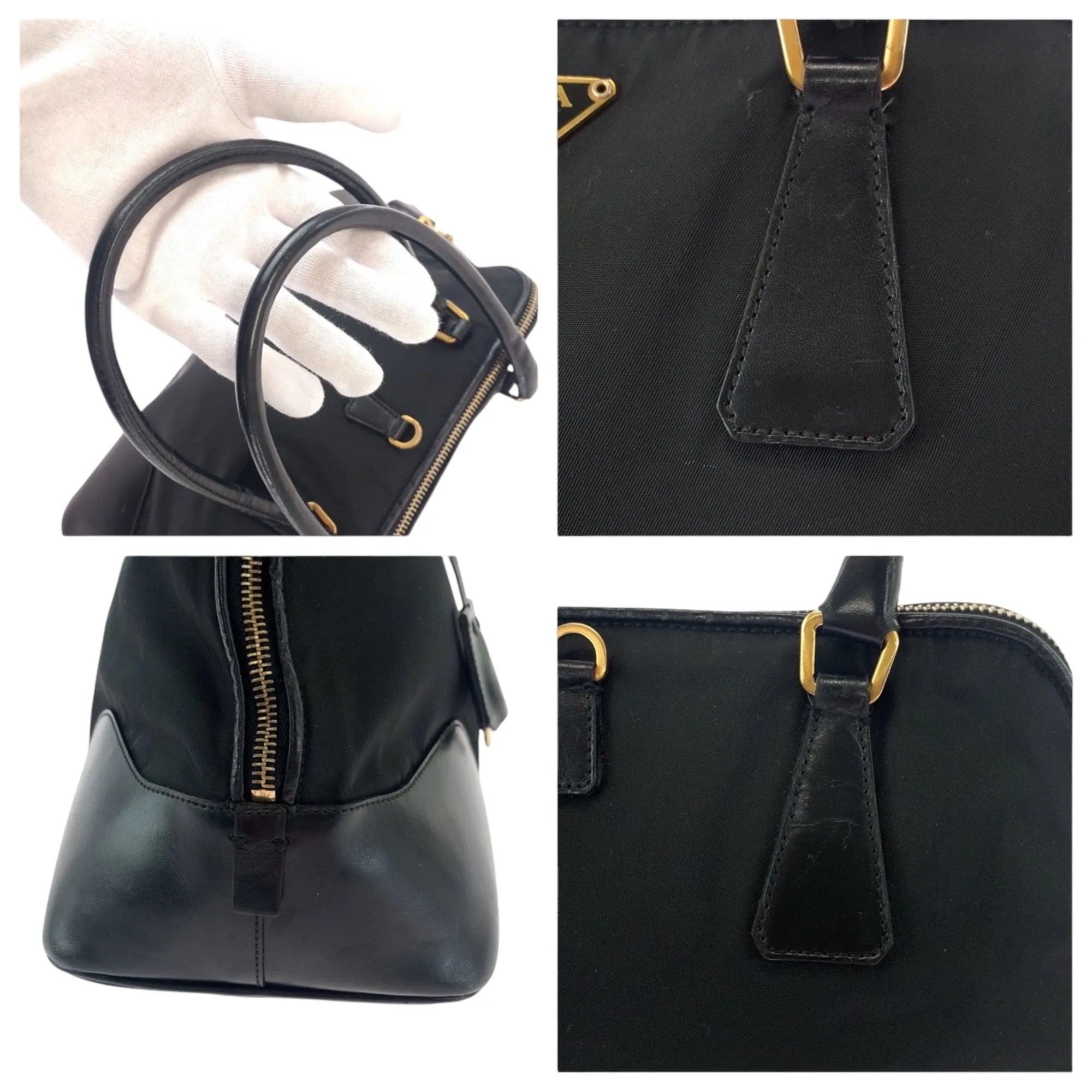 Prada Nylon Handbag Shoulder Bag Tote Bag (Pre-Owned)