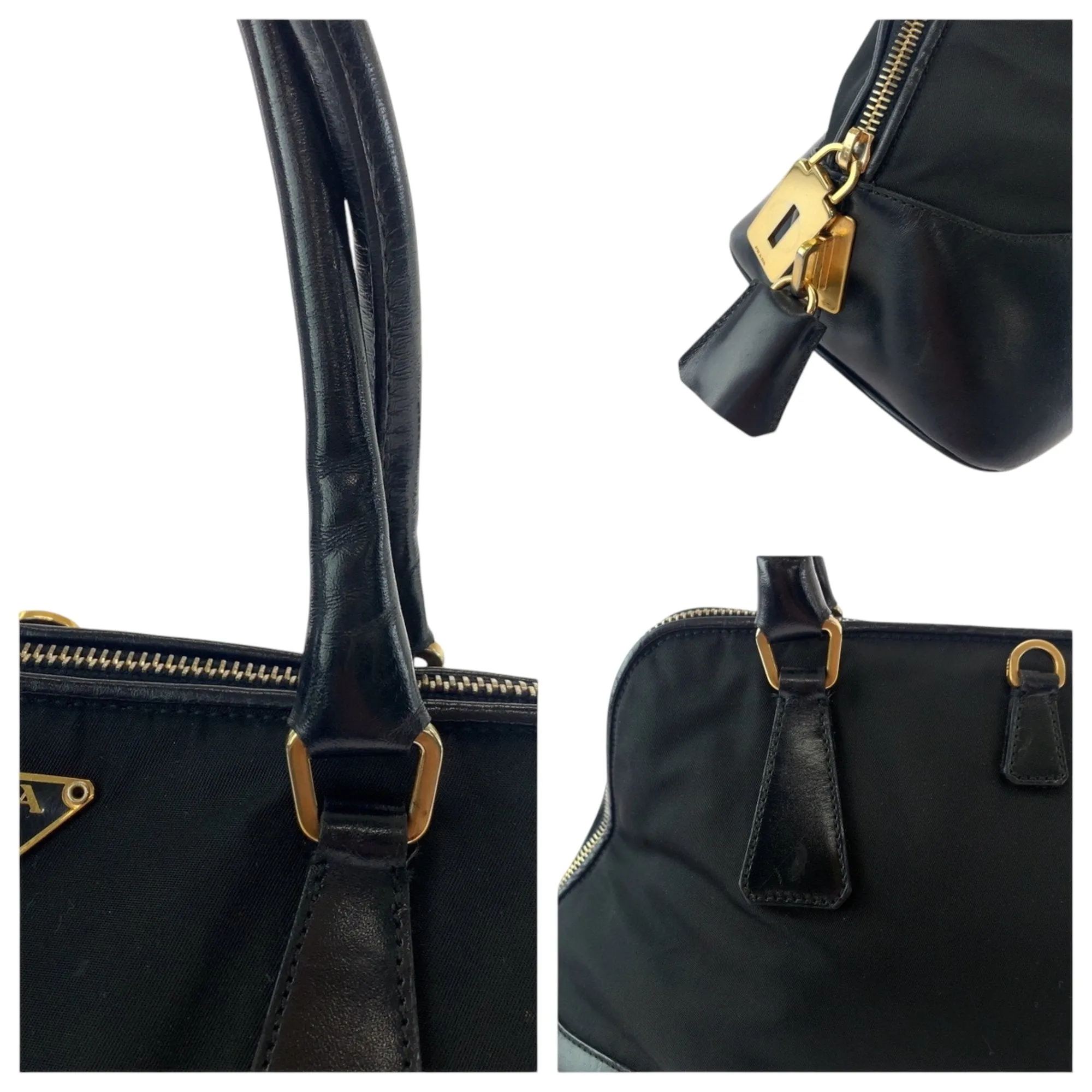 Prada Nylon Handbag Shoulder Bag Tote Bag (Pre-Owned)