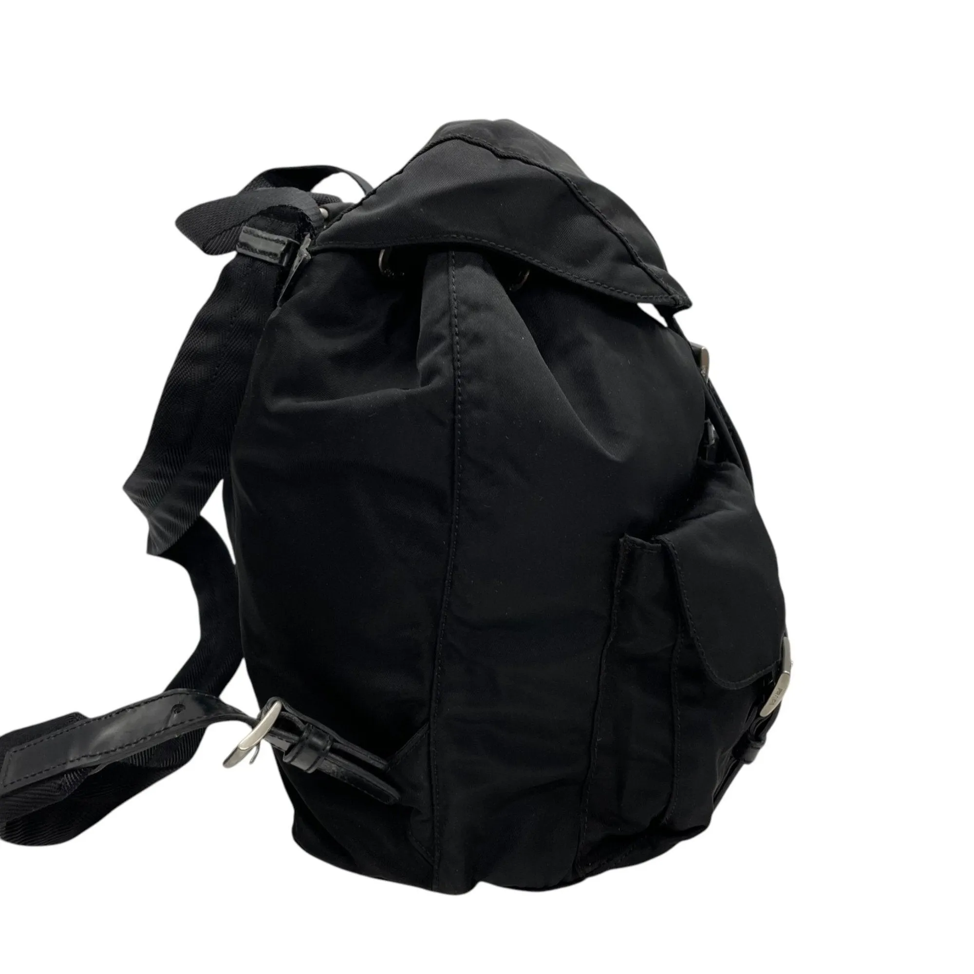 Prada Nylon Leather Backpack (Pre-Owned)