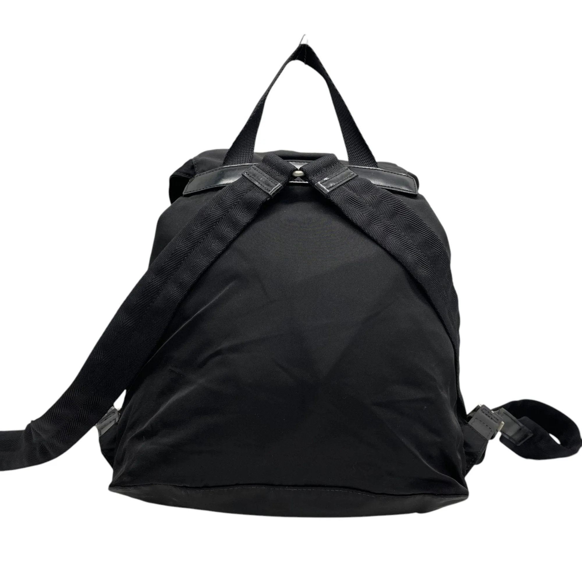 Prada Nylon Leather Backpack (Pre-Owned)