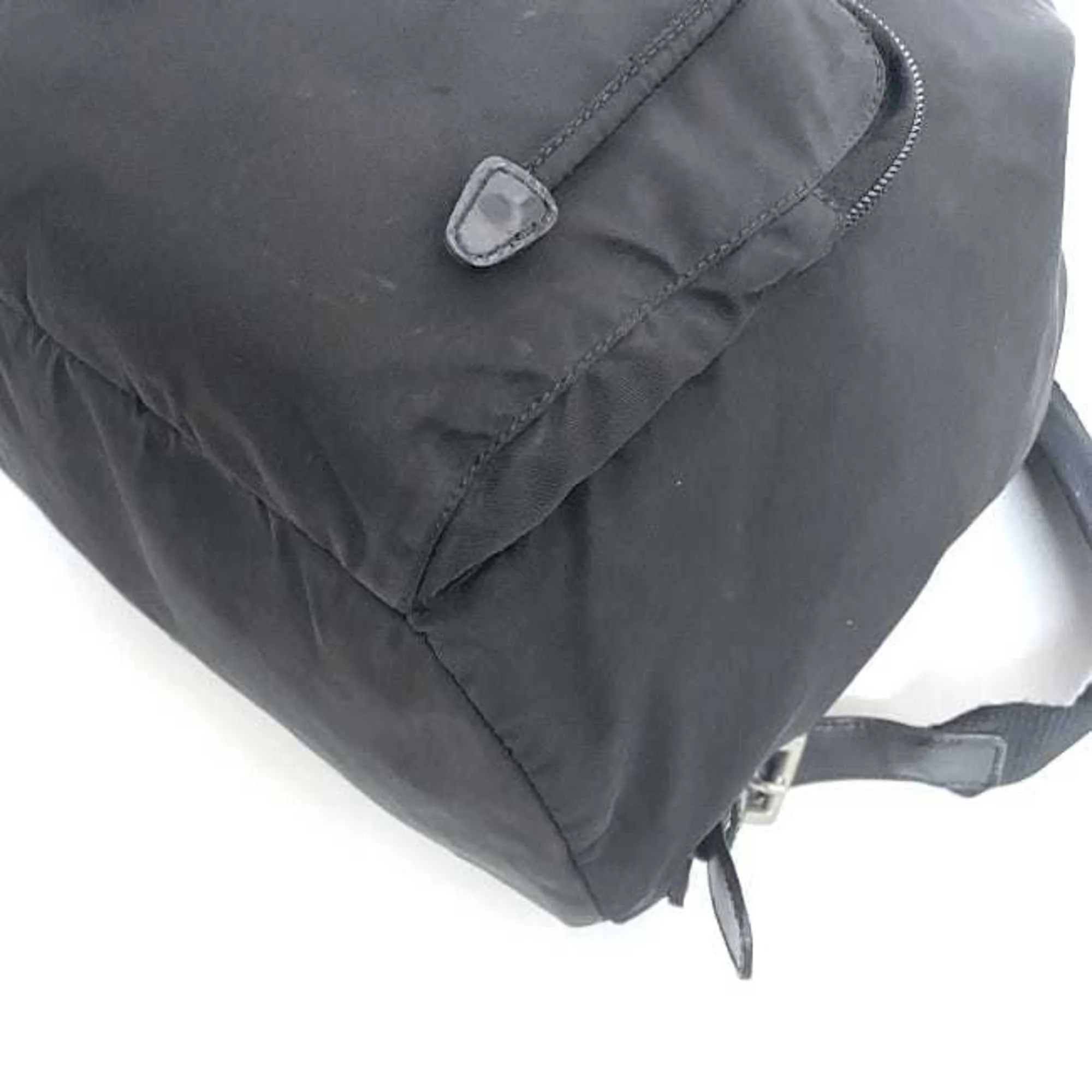 Prada  Nylon Leather Backpack (Pre-Owned)