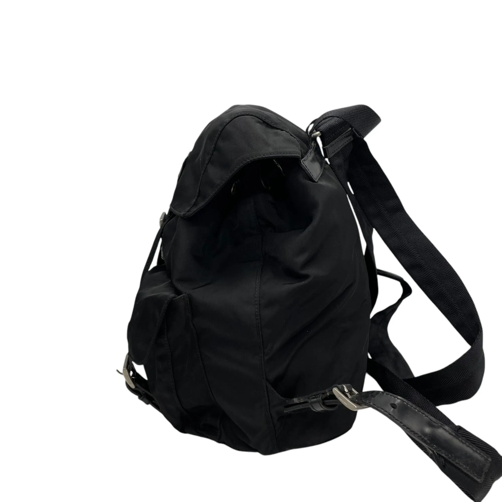 Prada Nylon Leather Backpack (Pre-Owned)