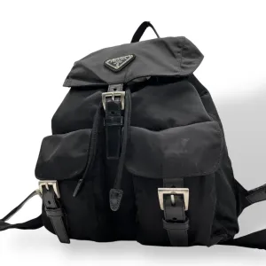Prada Nylon Leather Backpack (Pre-Owned)