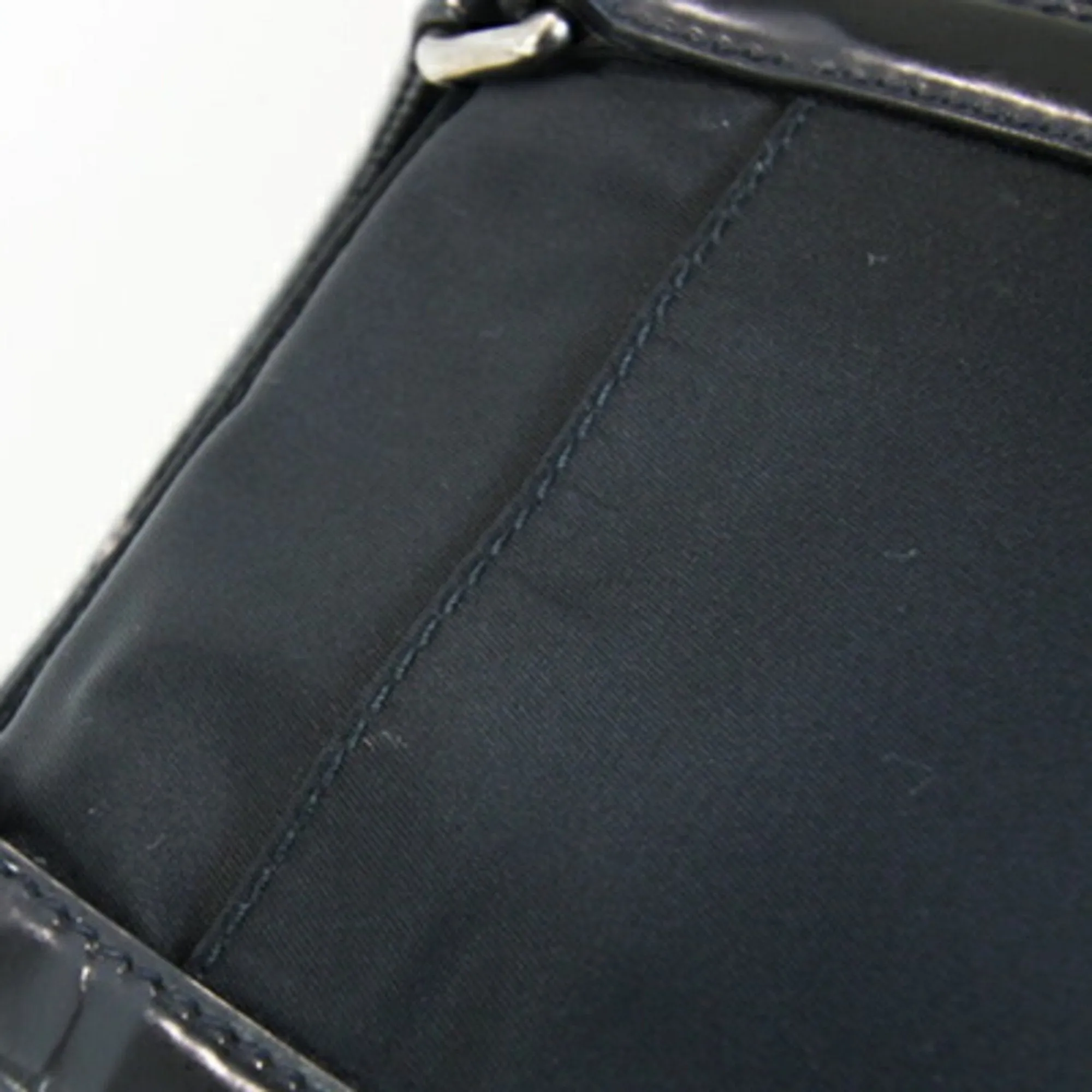 Prada Nylon Leather Handbag Shoulder Bag (Pre-Owned)