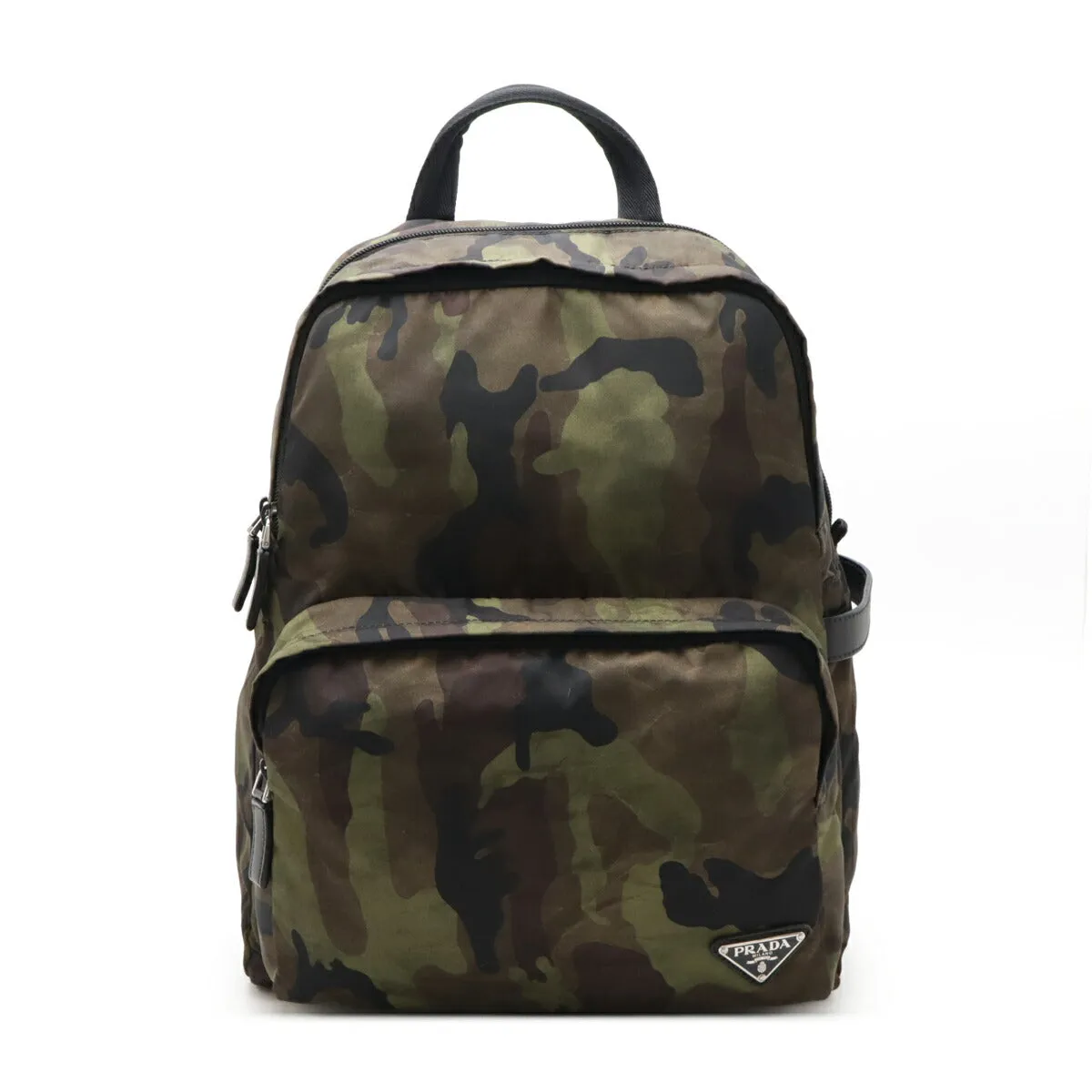 Prada Nylon Triangle Logo Backpack