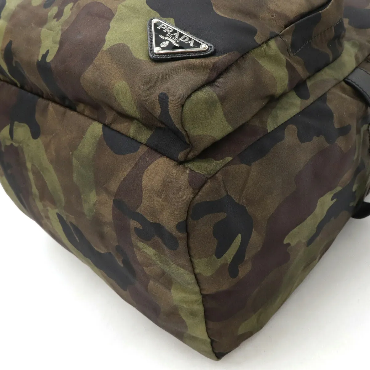 Prada Nylon Triangle Logo Backpack