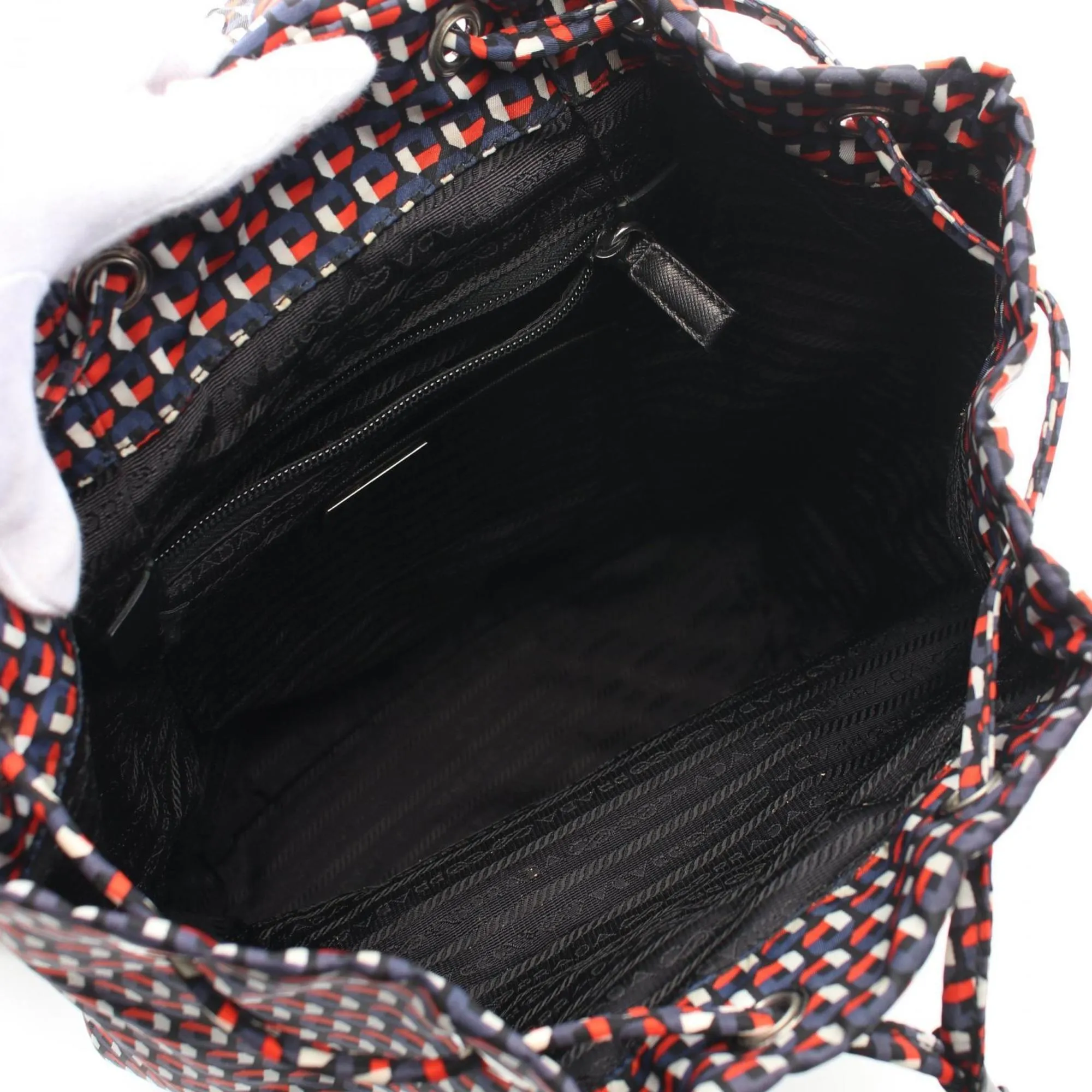 Prada Saffiano Synthetic Backpack Bag (Pre-Owned)