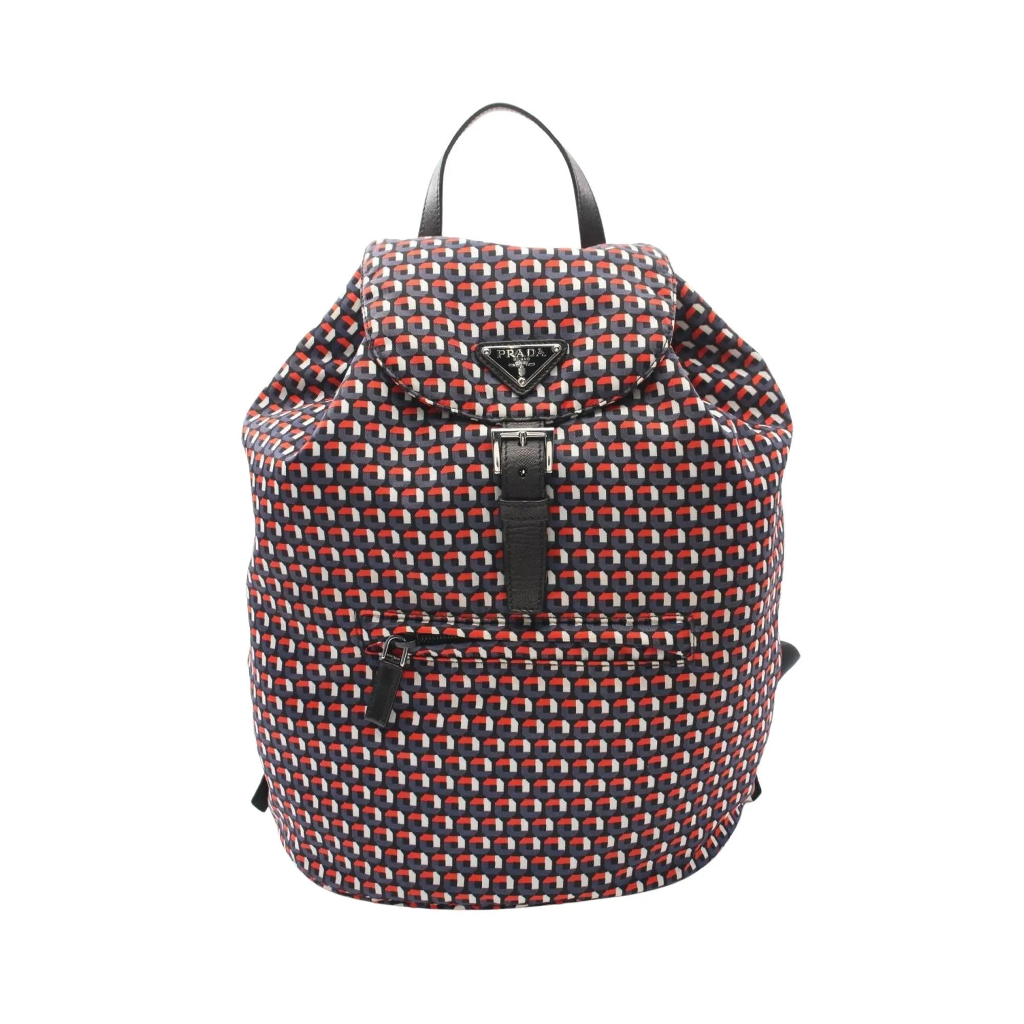 Prada Saffiano Synthetic Backpack Bag (Pre-Owned)