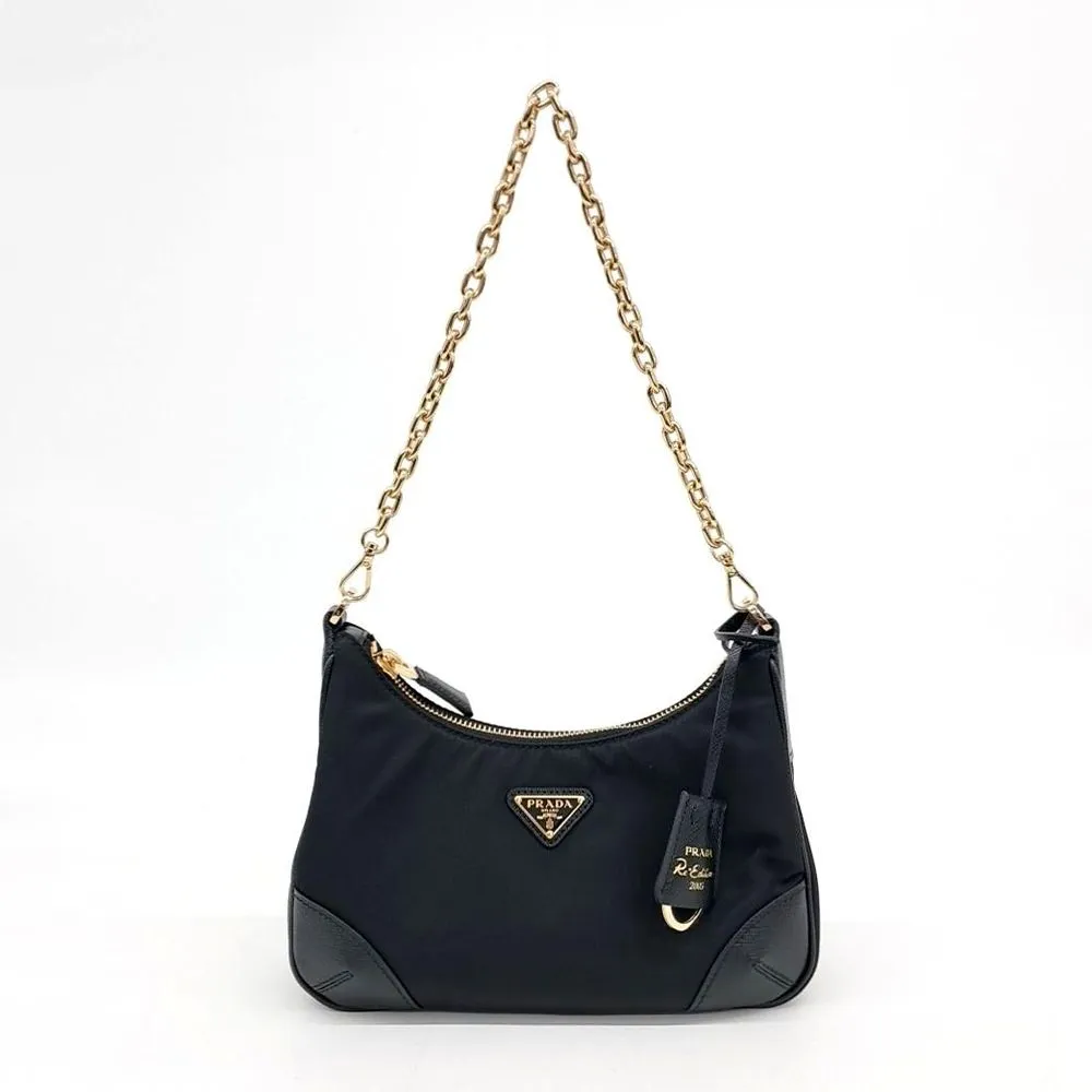 Prada Tesuto Chain Strap Hobo Bag