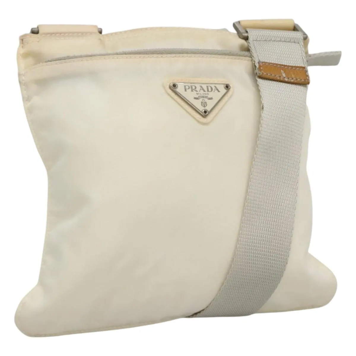 Prada Triangle Logo Synthetic Shoulder Bag (Pre-Owned)