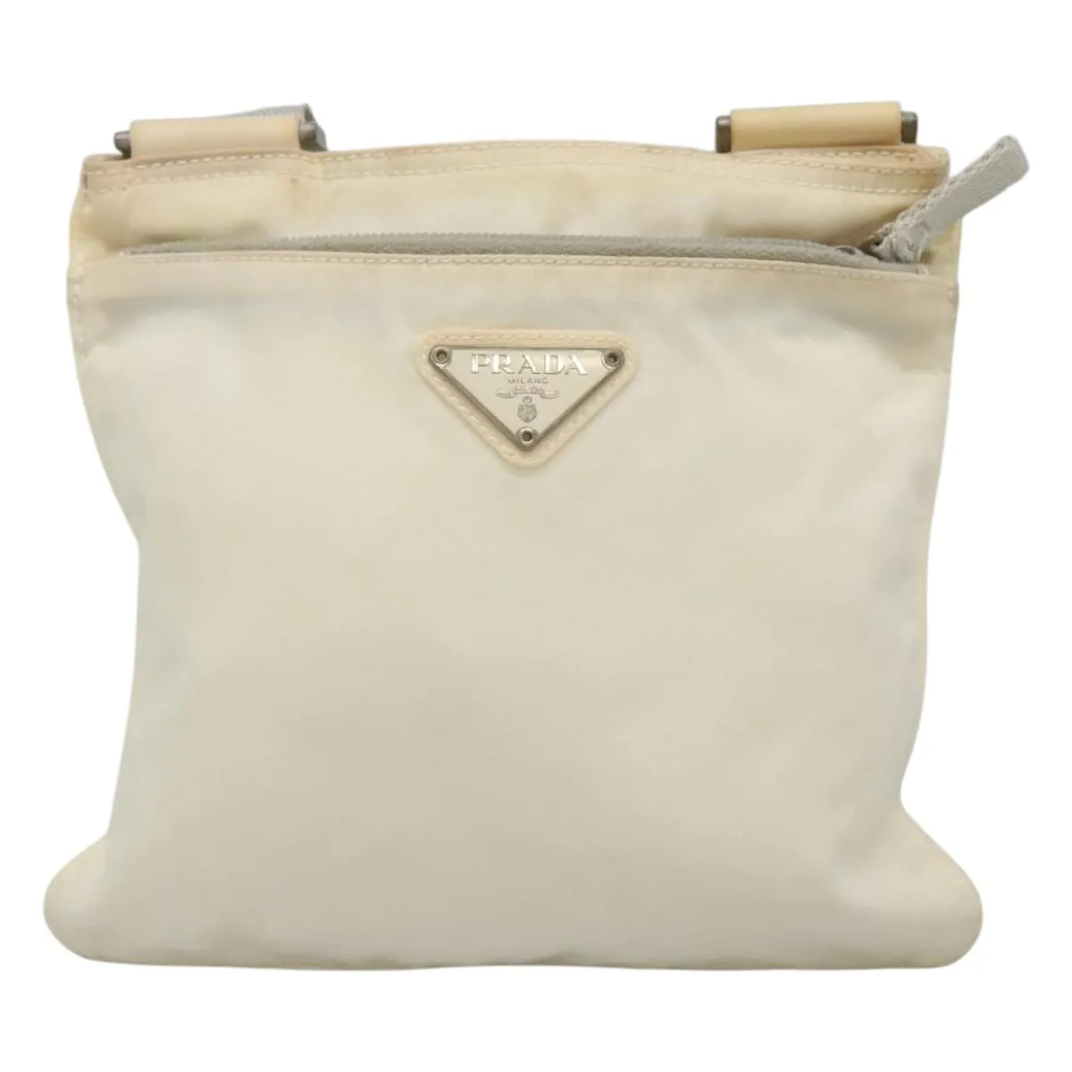 Prada Triangle Logo Synthetic Shoulder Bag (Pre-Owned)