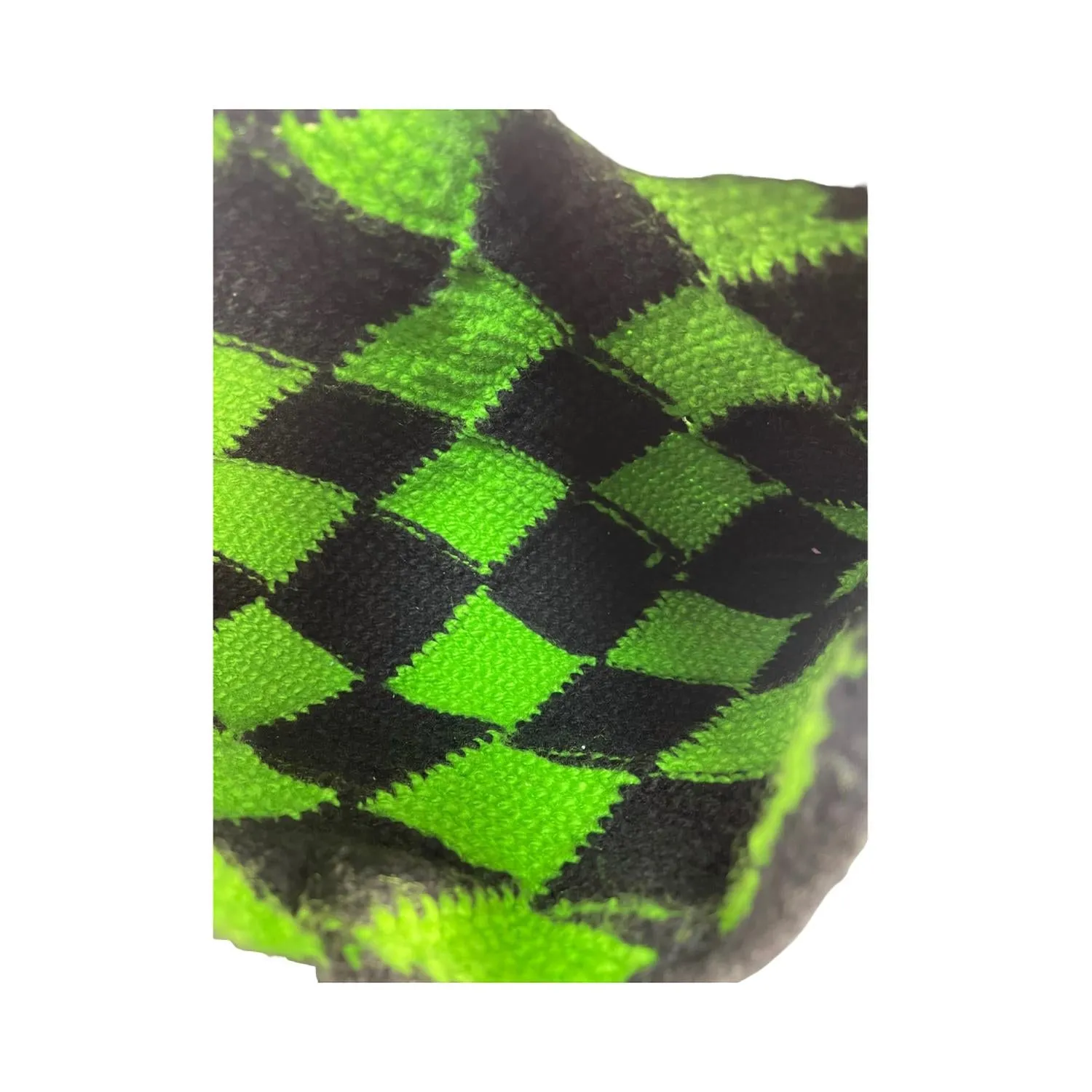 Pre-Loved Diamond Crochet Market Bag In Lime Green