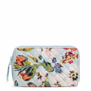 RFID Deluxe Travel Wallet - Sea Air Floral