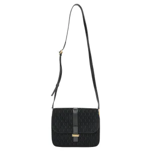 Saint Laurent Monogram All Over Small Satchel in Black Suede