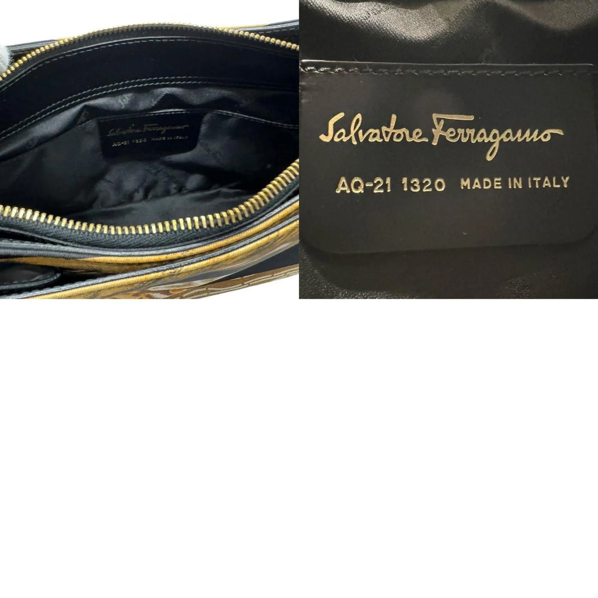 Salvatore Ferragamo   Canvas Leather Shoulder Bag (Pre-Owned)