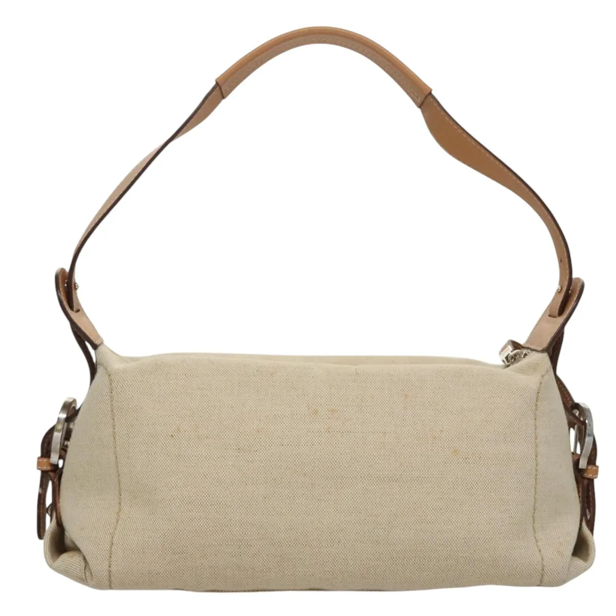 Salvatore Ferragamo Gancini Canvas Shoulder Bag (Pre-Owned)