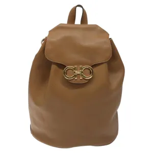 Salvatore Ferragamo Gancini Leather Backpack Bag (Pre-Owned)