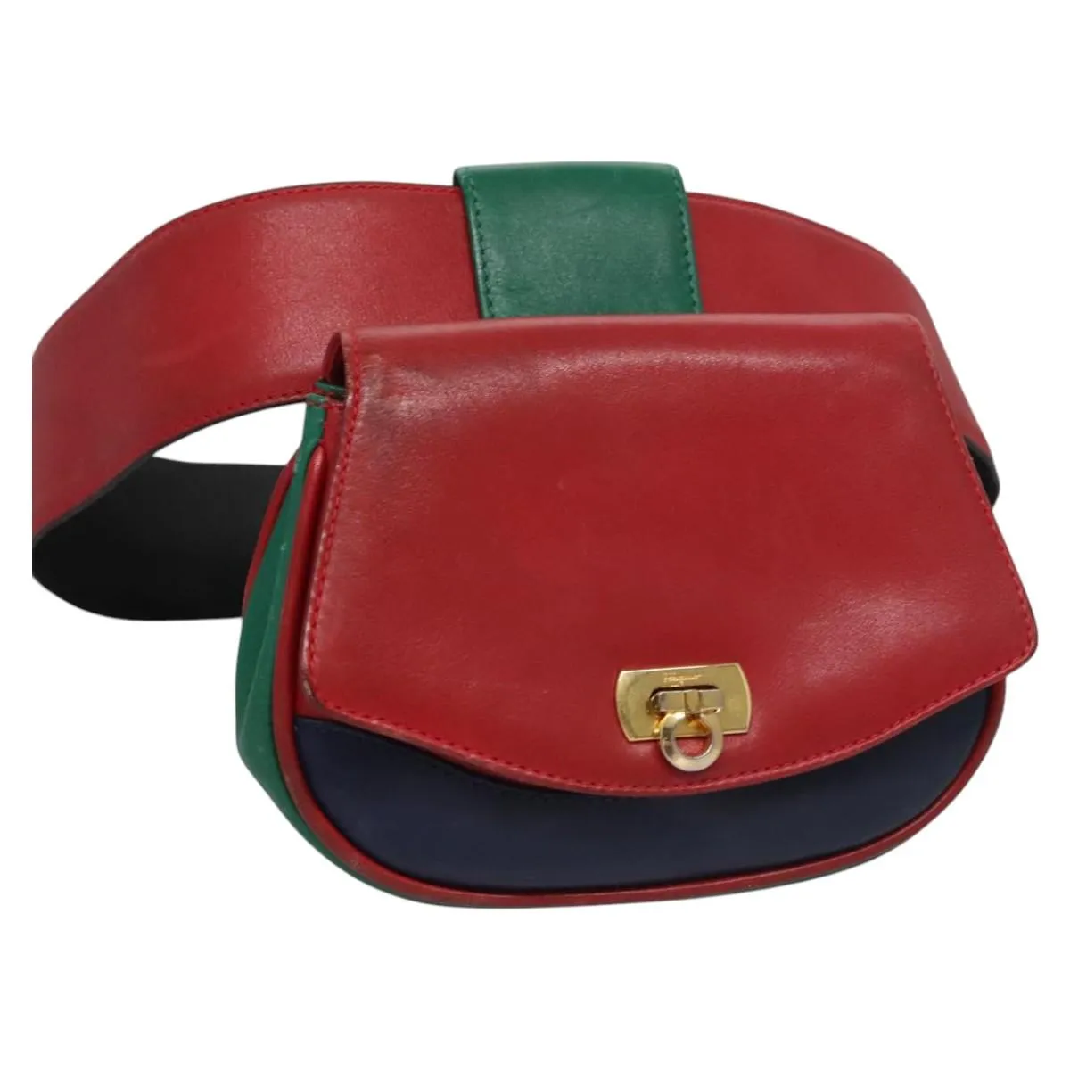 Salvatore Ferragamo Gancini Leather Shoulder Bag (Pre-Owned)