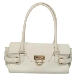 Salvatore Ferragamo Gancini Leather Shoulder Bag (Pre-Owned)