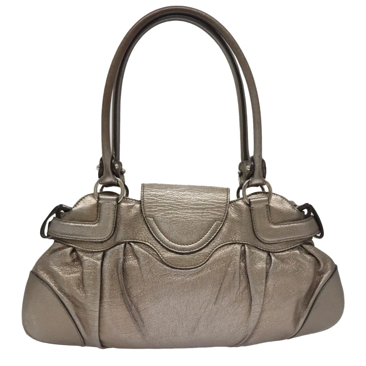 Salvatore Ferragamo Gancini  Leather Shoulder Bag (Pre-Owned)