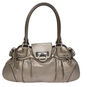 Salvatore Ferragamo Gancini  Leather Shoulder Bag (Pre-Owned)
