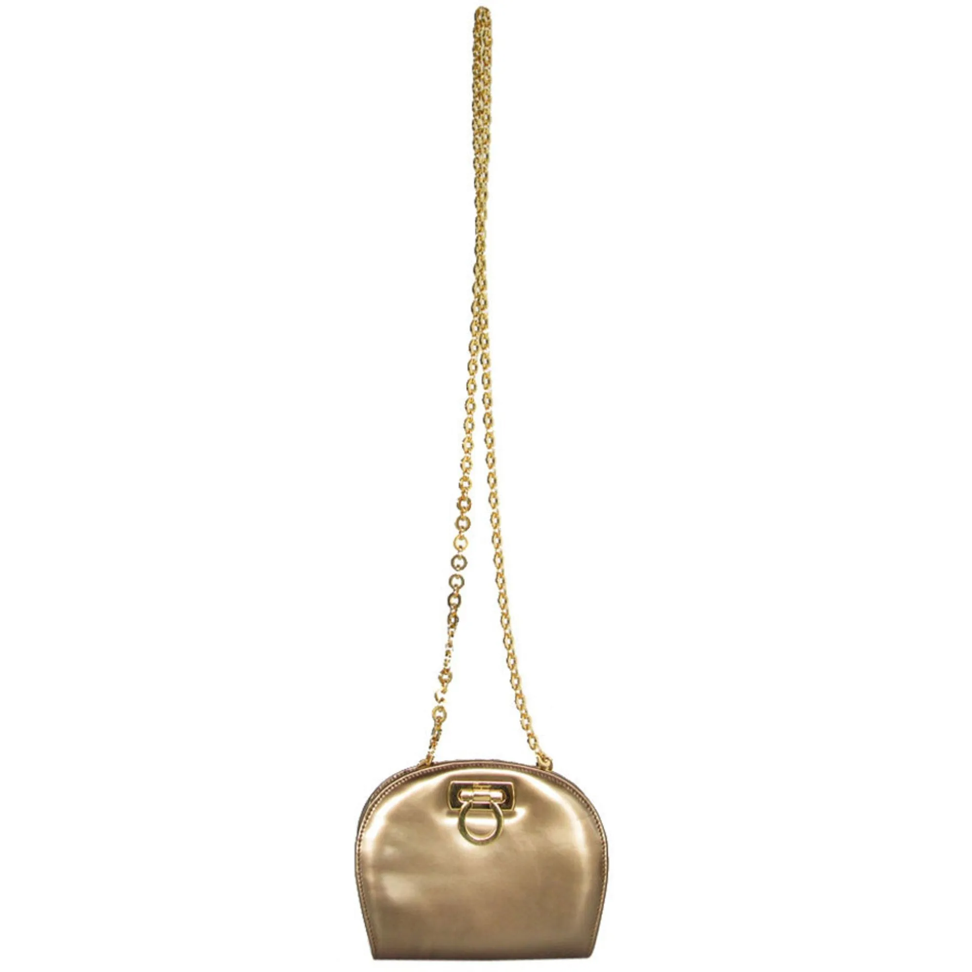 Salvatore Ferragamo Gancini Leather Shoulder Bag (Pre-Owned)