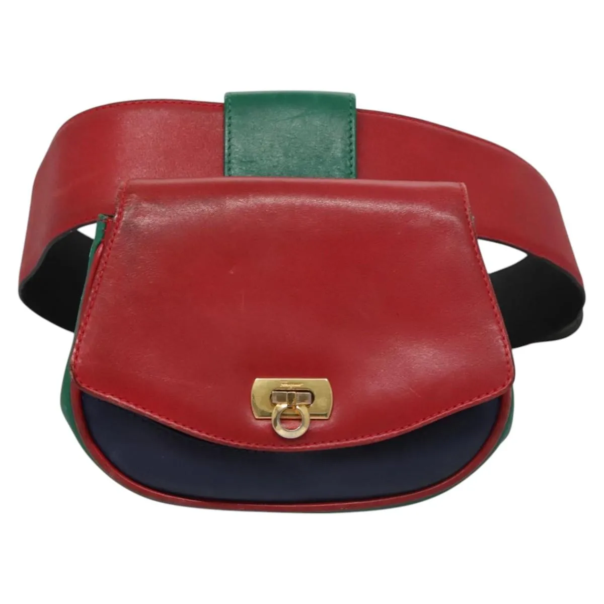 Salvatore Ferragamo Gancini Leather Shoulder Bag (Pre-Owned)