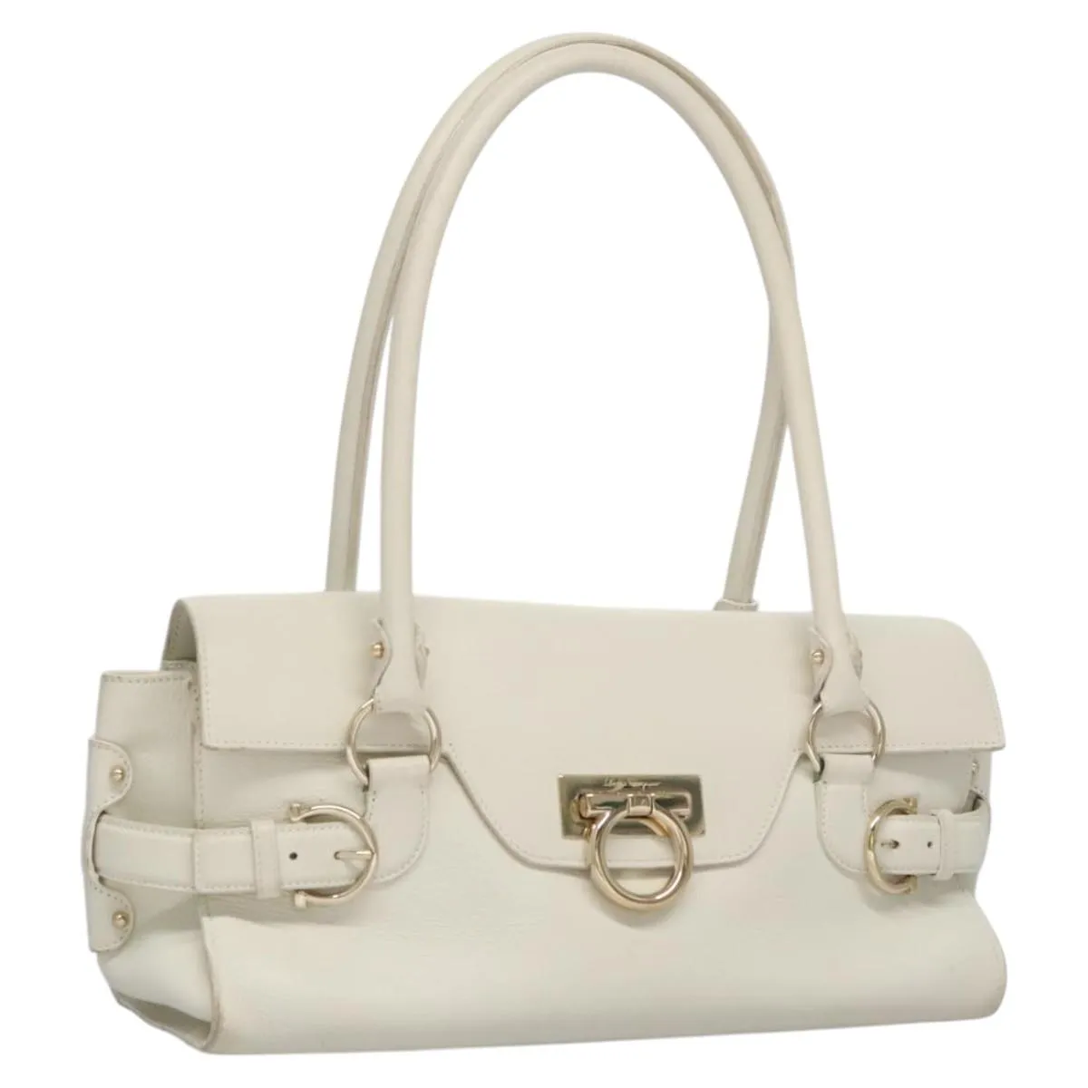 Salvatore Ferragamo Gancini Leather Shoulder Bag (Pre-Owned)
