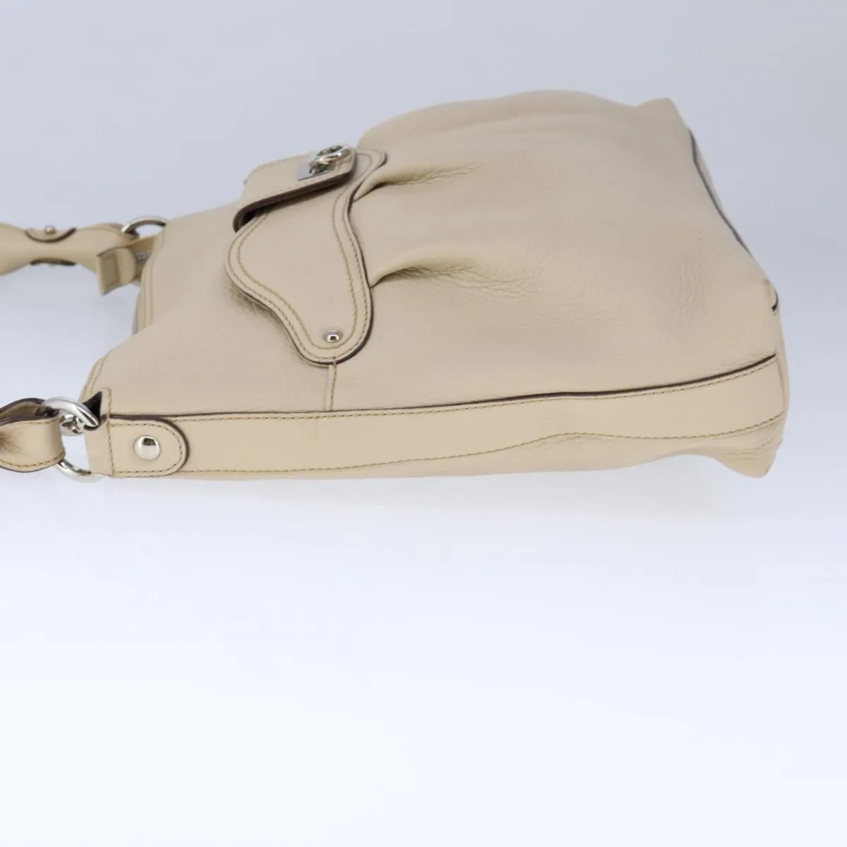 Salvatore Ferragamo Gancini  Leather Shoulder Bag (Pre-Owned)