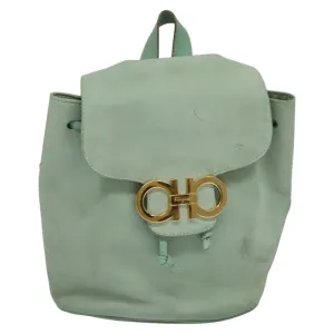 Salvatore Ferragamo Gancini Suede Backpack Bag (Pre-Owned)