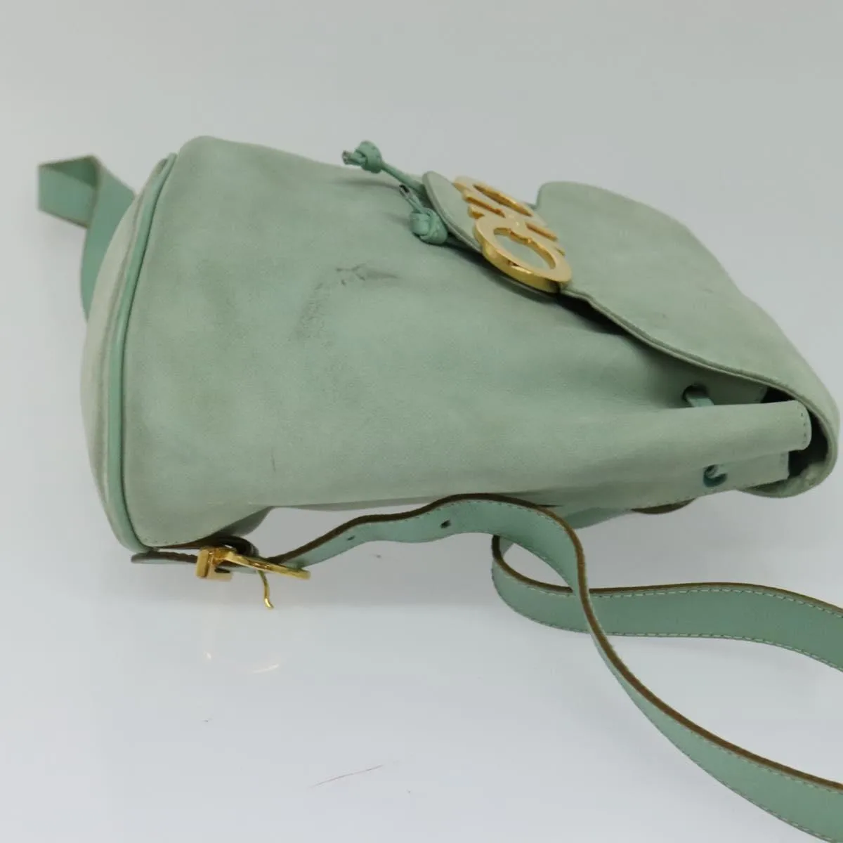 Salvatore Ferragamo Gancini Suede Backpack Bag (Pre-Owned)