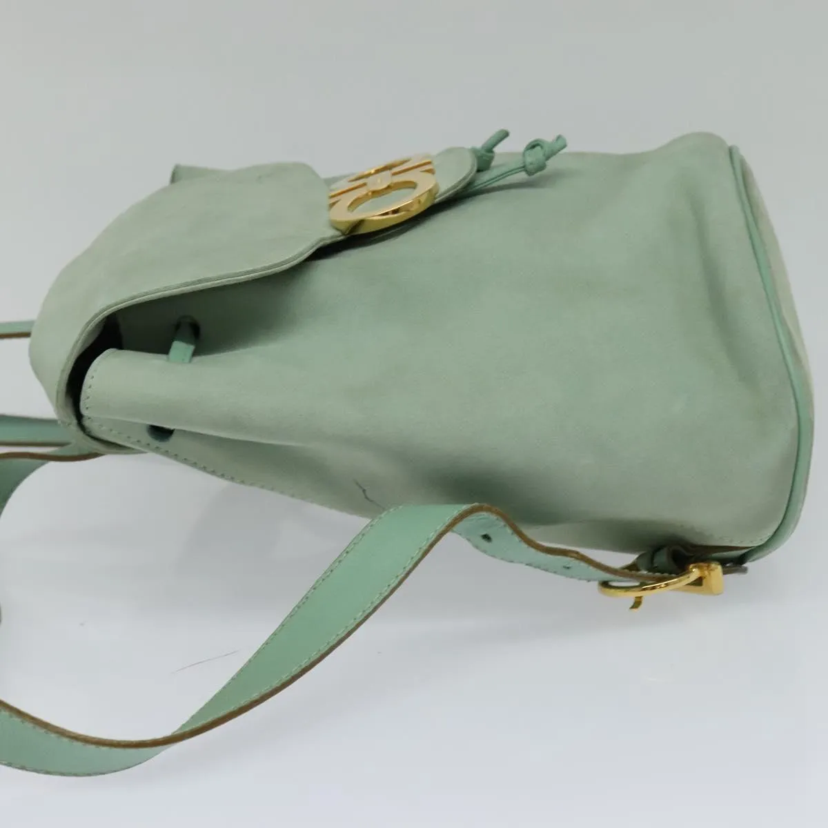Salvatore Ferragamo Gancini Suede Backpack Bag (Pre-Owned)