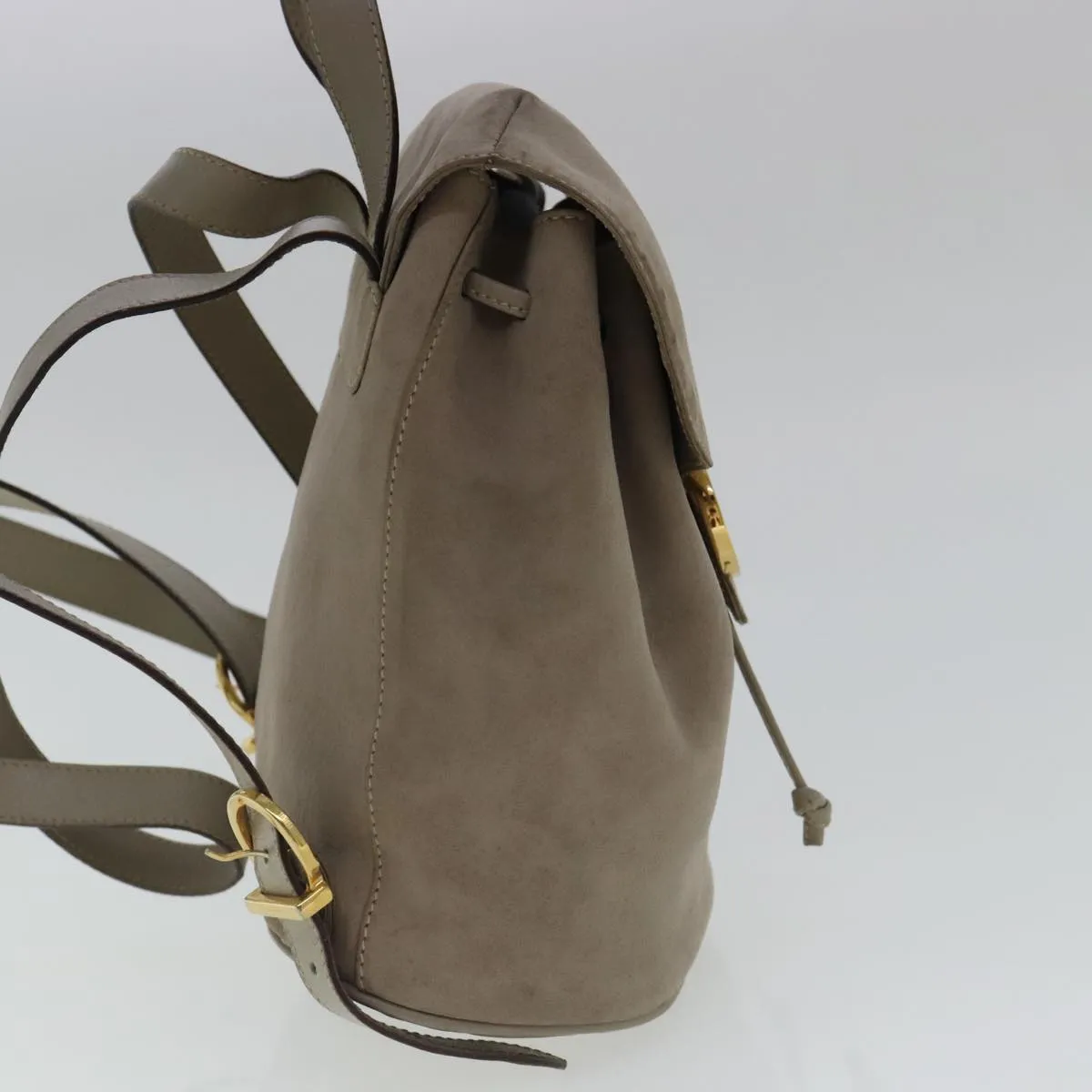 Salvatore Ferragamo Gancini  Suede Backpack Bag (Pre-Owned)