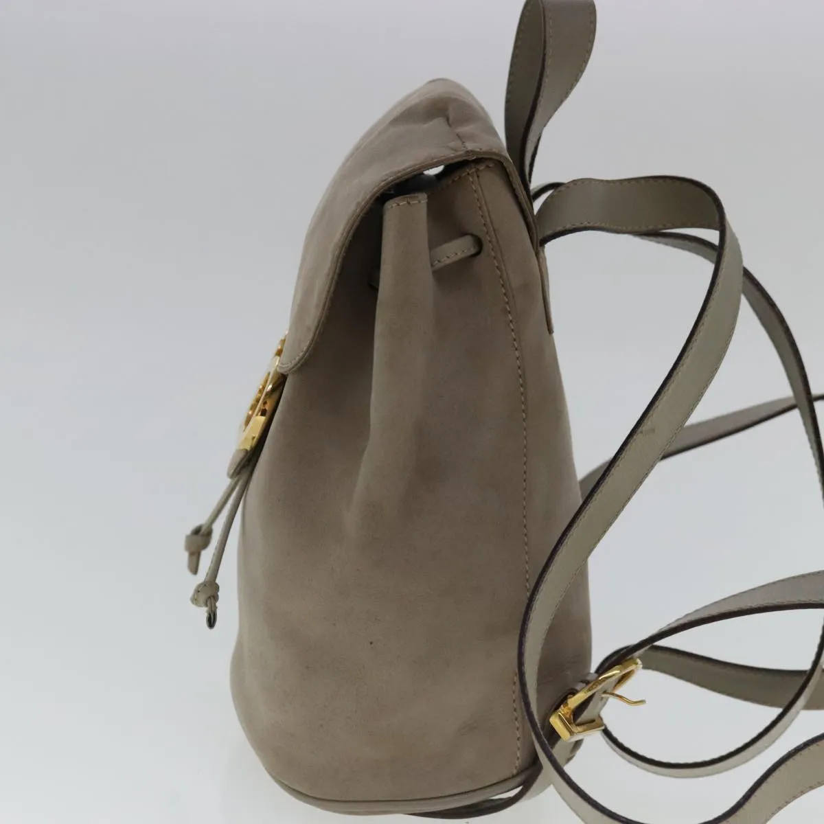 Salvatore Ferragamo Gancini  Suede Backpack Bag (Pre-Owned)