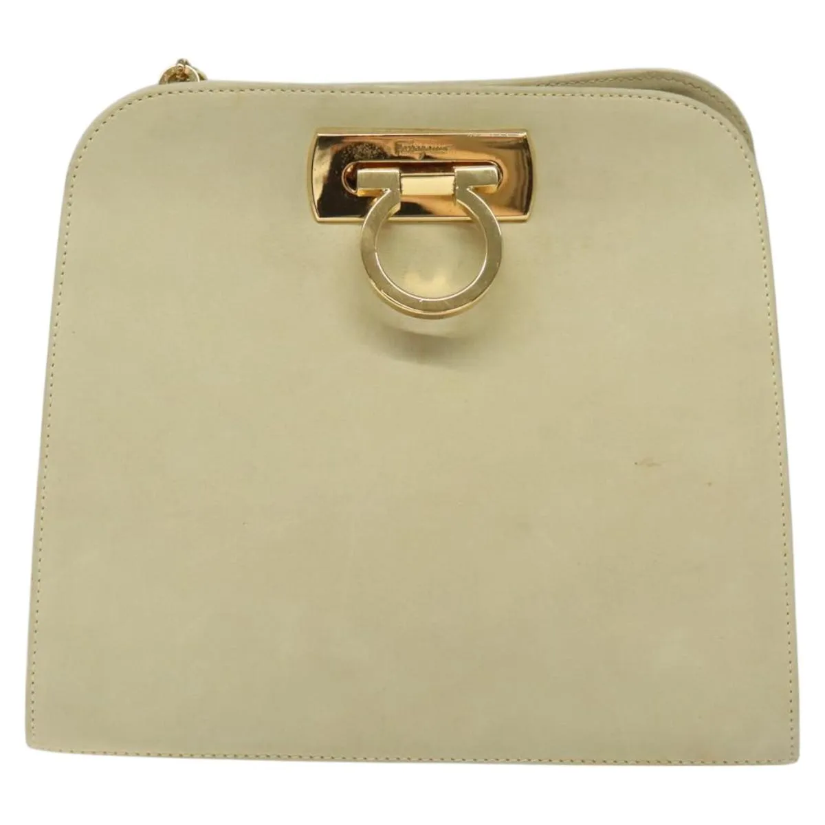Salvatore Ferragamo Gancini Suede Shoulder Bag (Pre-Owned)